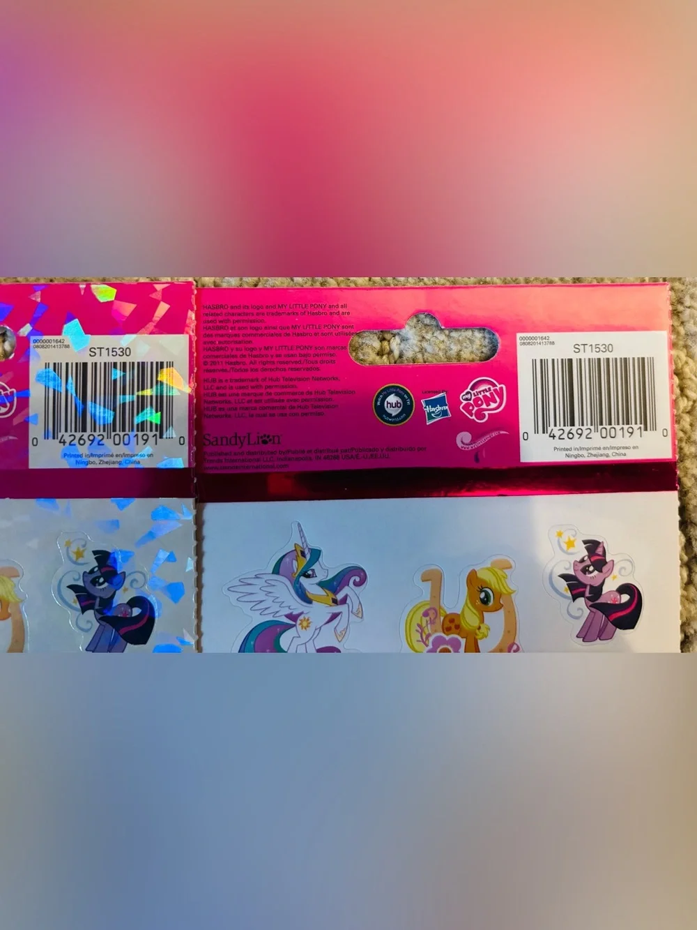My Little Pony Holographic Sticker Sheets
